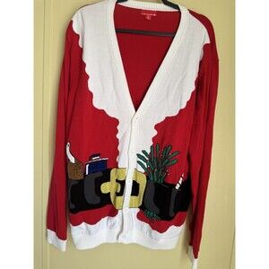 Target Adult Christmas Santa Sweater Cardigan 2016 XL
